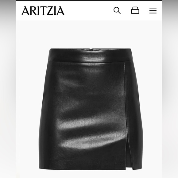 Aritzia Skirts Aritzia Patio Vegan Leather Mini Skirt In Black